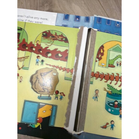 Usborne Peek Inside Dinosaurs Hardcover Childrens Book - Picture 3 of 3